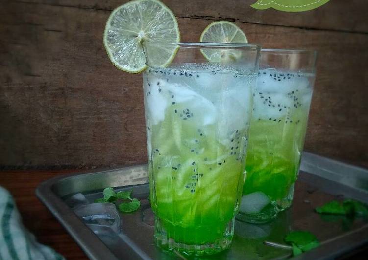 resep es kuwut melon