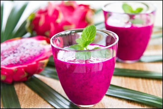 cara membuat smoothies buah naga