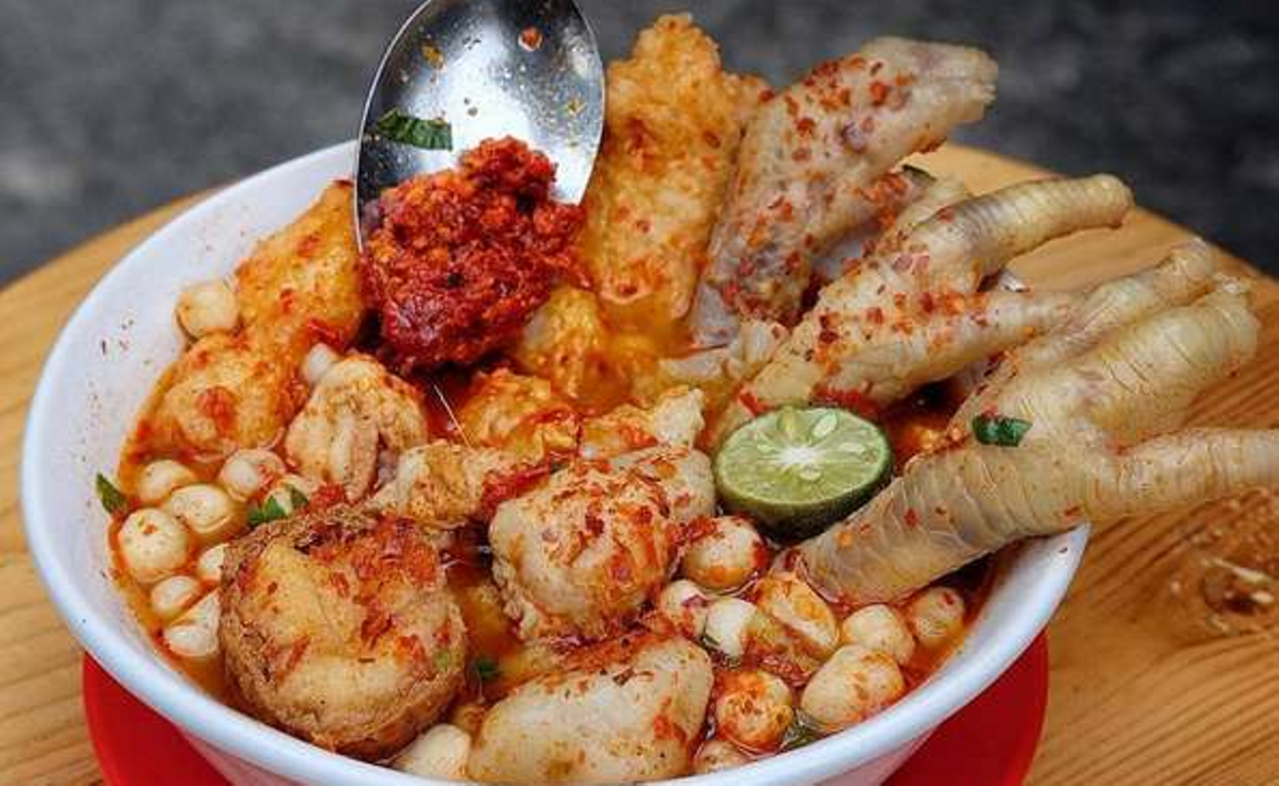 Resep Baso Aci Kuah Pedas