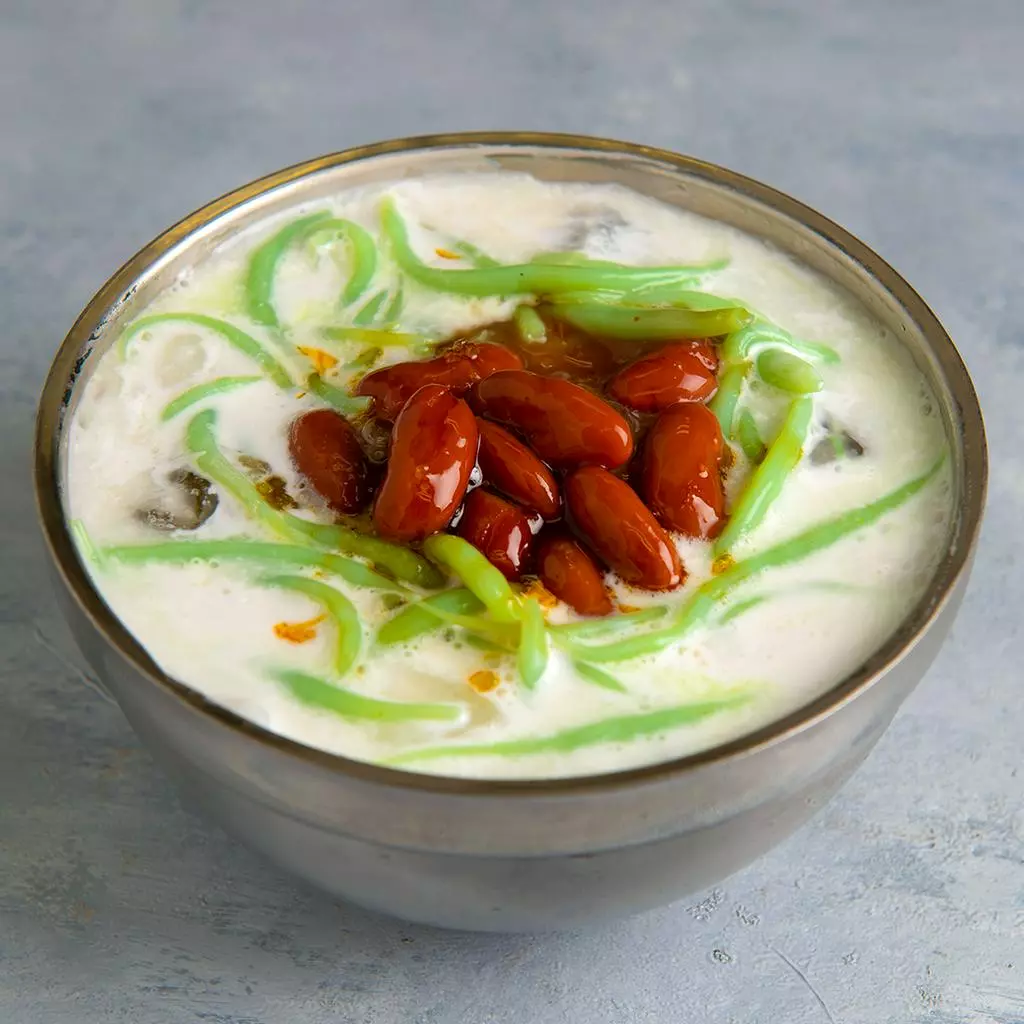cara bikin Cendol Beras Kenyal Kacang Merah