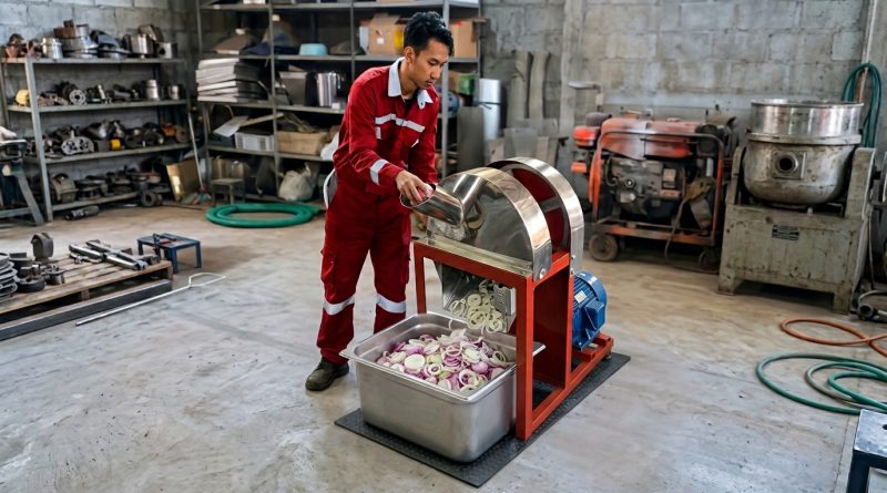 cara membersihkan mesin perajang bawang